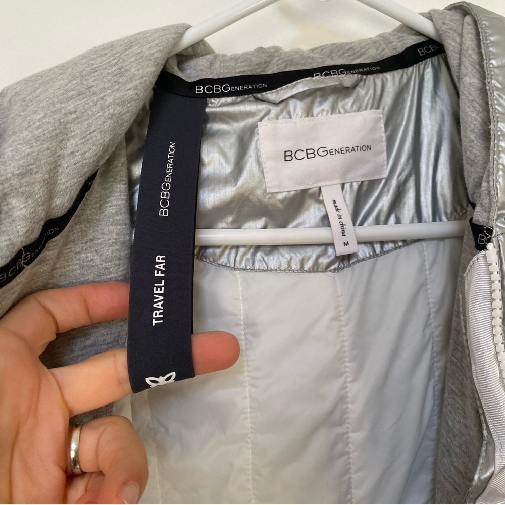 Bcbgeneration Packable Lightweight Jacket Silver … - image 6
